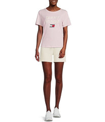 TOMMY HILFIGER Sport Slim Crew Neck Short Sleeve Graphic Logo Tee