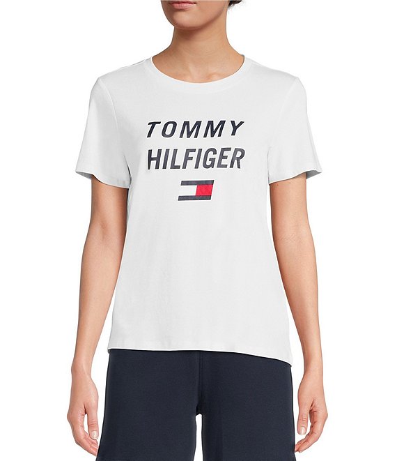 TOMMY HILFIGER Sport Slim Crew Neck Short Sleeve Graphic Logo Tee