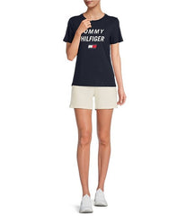 TOMMY HILFIGER Sport Slim Crew Neck Short Sleeve Graphic Logo Tee