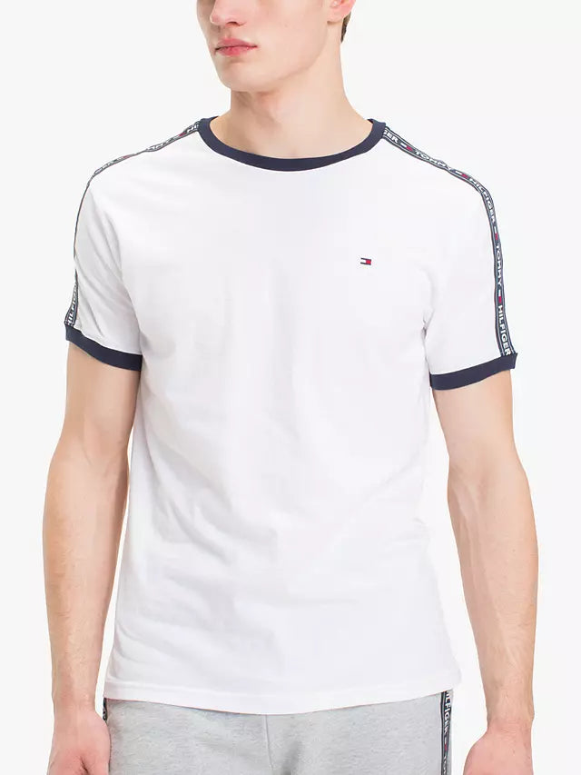 TOMMY HILFIGER Logo Tape T-Shirt | WHITE