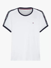 TOMMY HILFIGER Logo Tape T-Shirt | WHITE