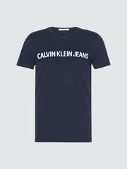 CALVIN KLEIN Mens Institutional Logo Slim Fit T-shirt Night Sky