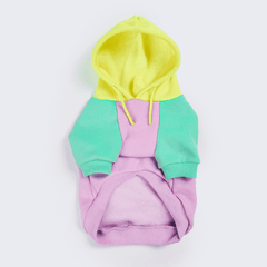 SPARK PAWS Purple Turquoise Yellow Dog Hoodie