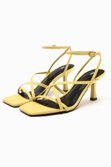 ZARA Strappy Heeled Leather Sandals