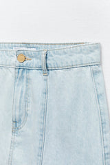 ZARA Z1975 Denim Mini Skirt - Light Blue