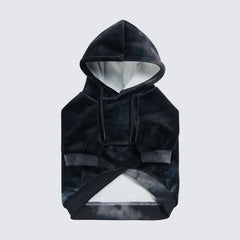 SPARK PAWS Velvet Dog Hoodie - Obsidian Black