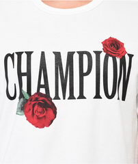 CHAMPION  With Roses White T-Shirt