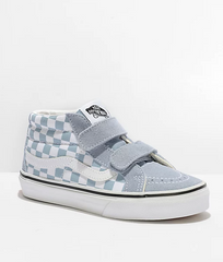 VANS Sk8-Mid V Check Ashley Blue Skate Shoes