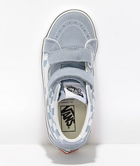 VANS Sk8-Mid V Check Ashley Blue Skate Shoes