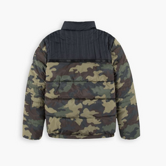 LEVI`S ALL OVER PRINT COLOR BLOCKED PUFFER BIG BOYS JACKET