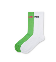 STEVE MADDEN Simple Logo Crew Sock White Multi