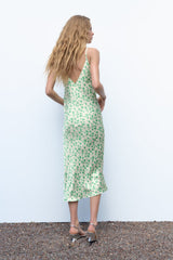 ZARA Long Print Dress - Ecru