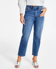 DKNY Jeans Waverly Straight Leg High Rise Cropped Denim Jeans