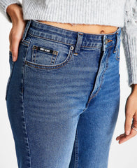 DKNY Jeans Waverly Straight Leg High Rise Cropped Denim Jeans