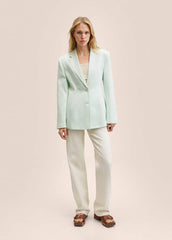 MANGO Structured Linen Jacket