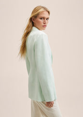 MANGO Structured Linen Jacket