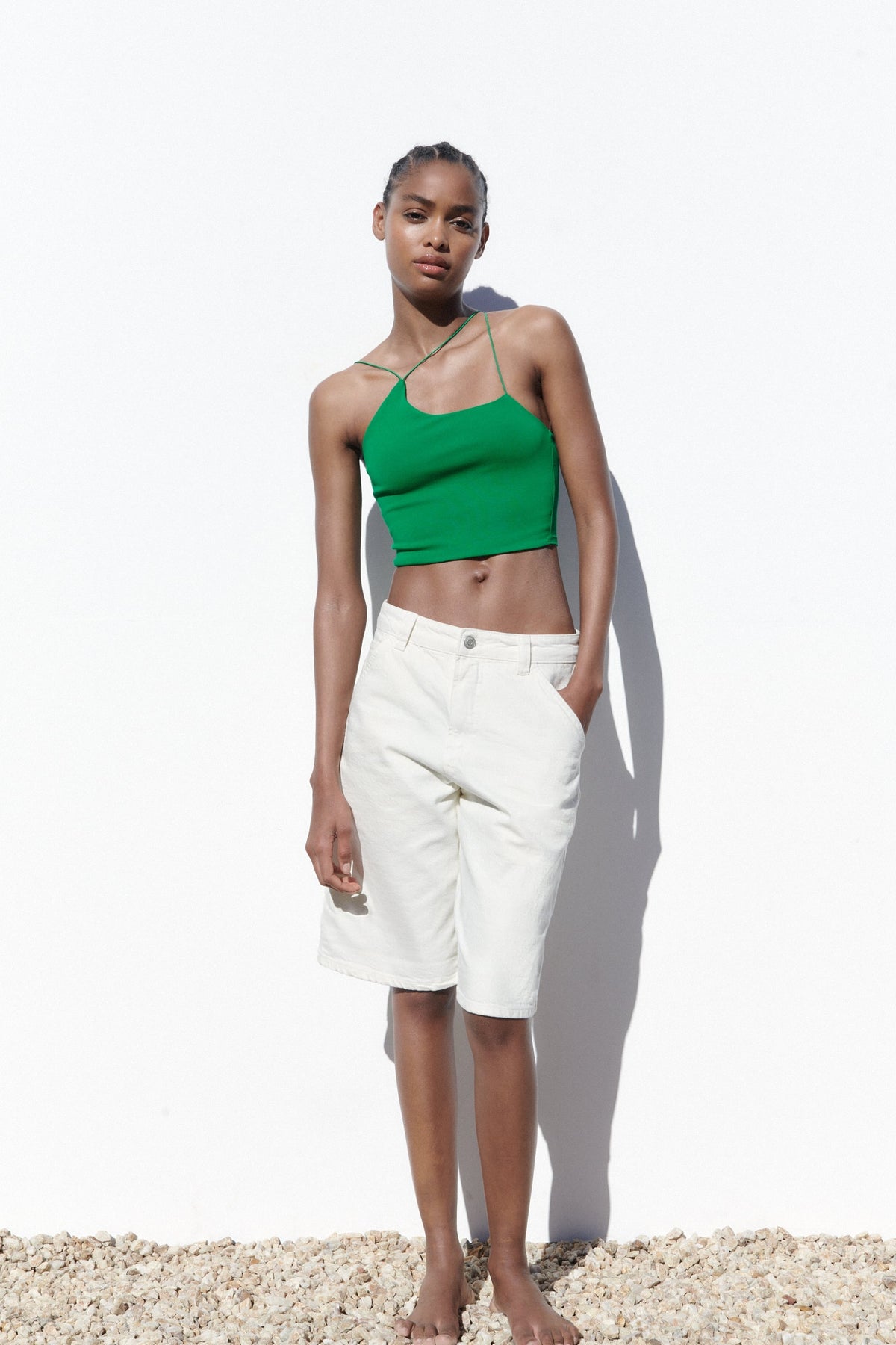 ZARA Asymmetric Crop Top