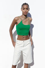 ZARA Asymmetric Crop Top