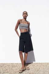 ZARA Stretch Knit Bandeau Top - Black