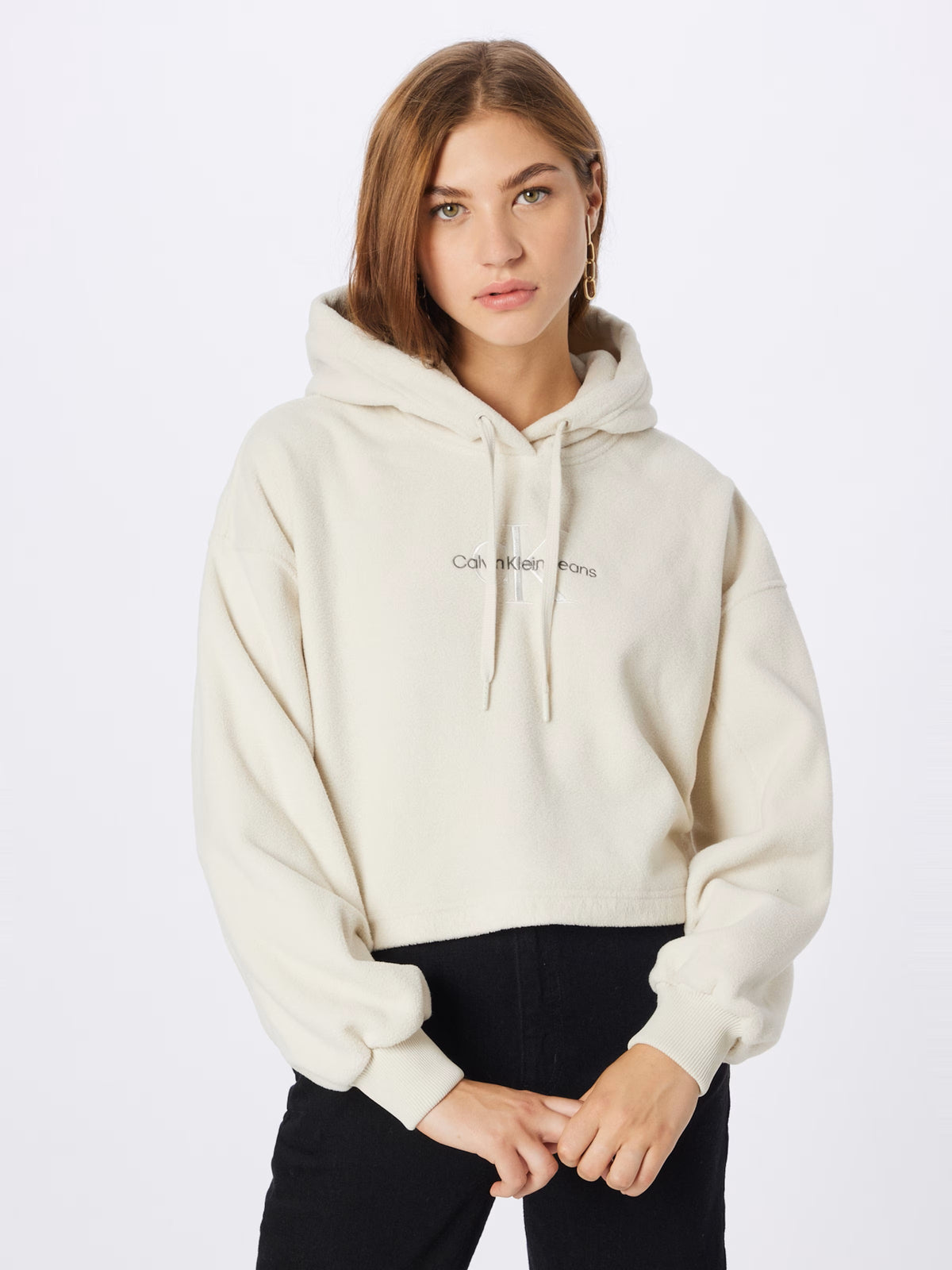 CALVIN KLEIN Recycled Polar Fleece Hoodie