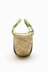 ZARA Raffia Basket Bag - Green