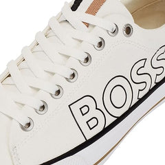 HUGO BOSS Men's Aiden Logo Tennis Canvas Sneakers