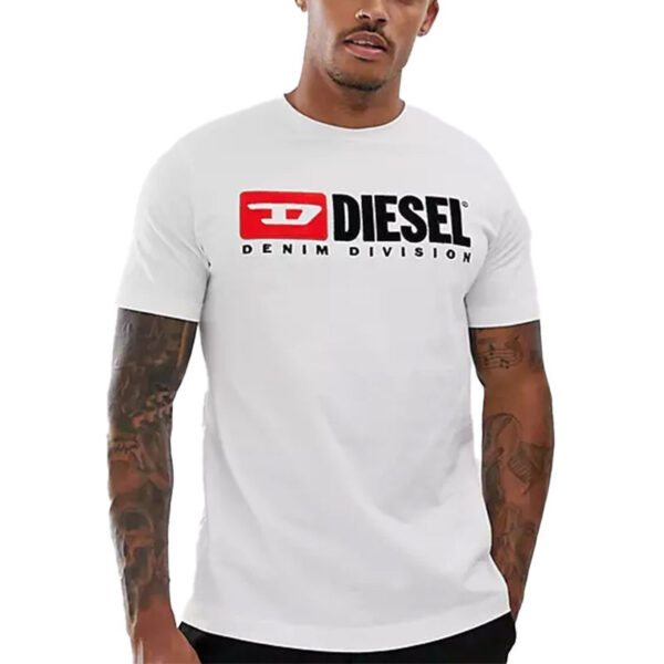 DIESEL T JUST DIVISION Mens T Shirt Short Sleeve Crew Neck Casual Cotton Tee