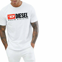 DIESEL T JUST DIVISION Mens T Shirt Short Sleeve Crew Neck Casual Cotton Tee