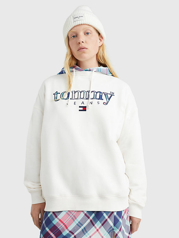 TOMMY HILFIGER Tartan Logo Oversized Sweatshirt