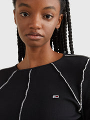 TOMMY HILFIGER Essential Seam Detail Crop Top