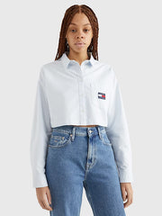 TOMMY HILFIGER Super Cropped Stripe Shirt