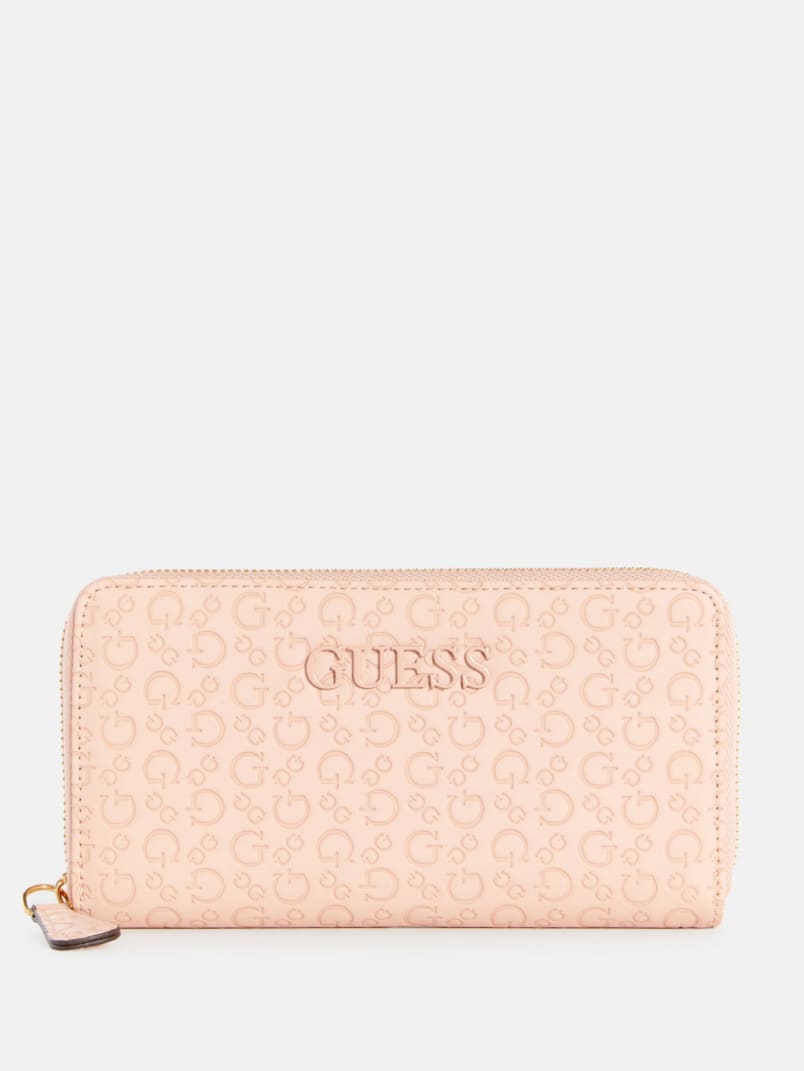 GUESS Bowie Debossed Logo Zip-Around Wallet