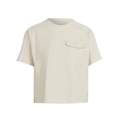 ADIDAS Originals poplin t-shirt in off white