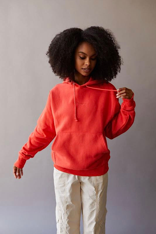 CHAMPION Exclusive Classic Hoodie Sweatshirt Orange Crisp