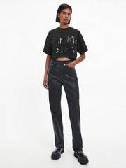 CALVIN KLEIN Cropped Gloss Logo T-Shirt