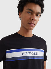 TOMMY HILFIGER Stripe Logo Slim Fit T-Shirt