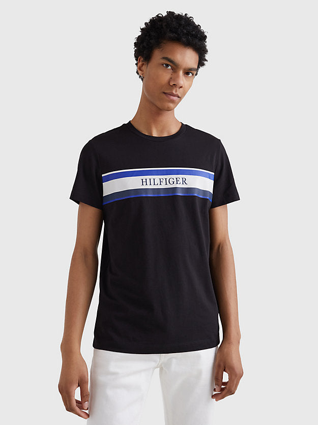 TOMMY HILFIGER Stripe Logo Slim Fit T-Shirt