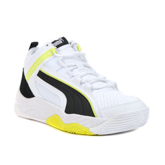 PUMA Men’s Rebound Future Evo Core White/Black/Light Lime Sneakers