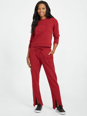 GUESS Tabitha Split Hem Logo Pants