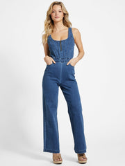 GUESS Eco Belle Corset Denim Jumpsuit