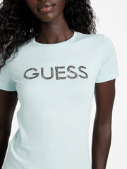 GUESS Eco Blondie Beaded Logo Tee