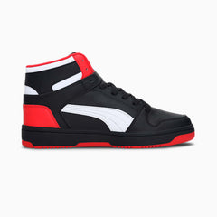 PUMA Men's Rebound Lay Up Black/White High Risk Red Sneakers