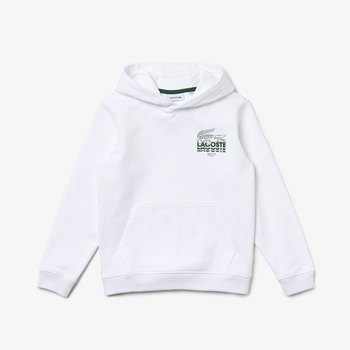 LACOSTE Kids’ Crocodile Cotton Hoodie