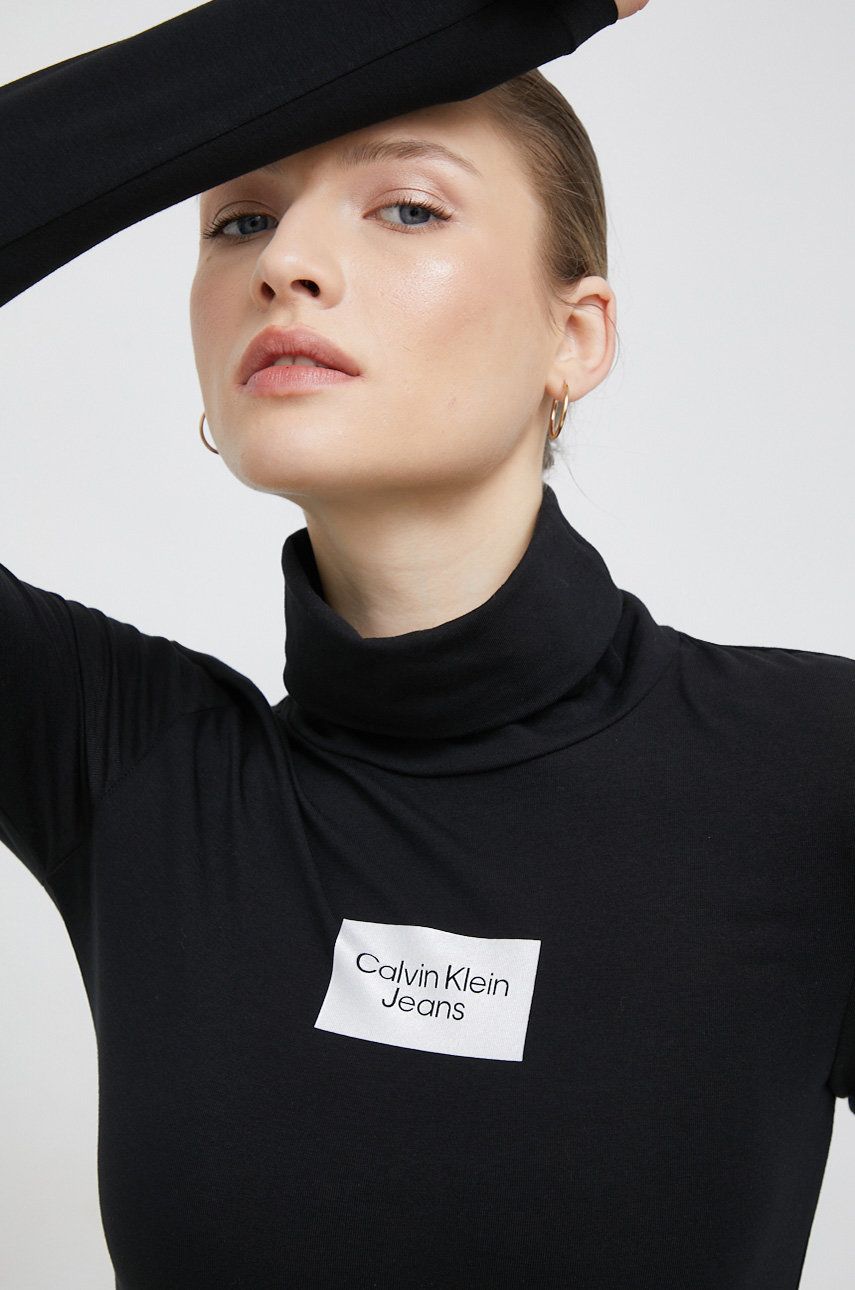 CALVIN KLEIN Slim Organic Cotton Roll Neck Top