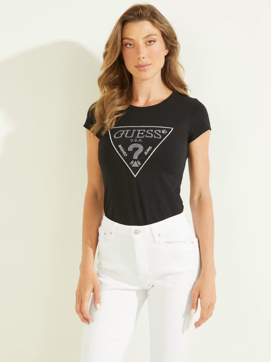 GUESS Rhinestone Logo Tee