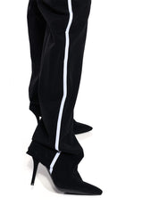 AKIRA Azalea Wang Track Pant Boot In Black