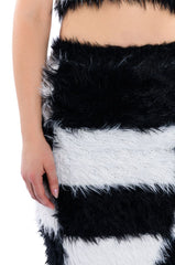 AKIRA Checkmate Sir Fuzzy Midi Skirt & Top Set