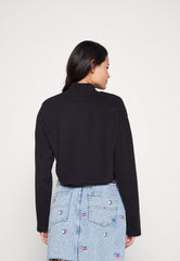 TOMMY HILFIGER Badge Mock Turtleneck Crop Top