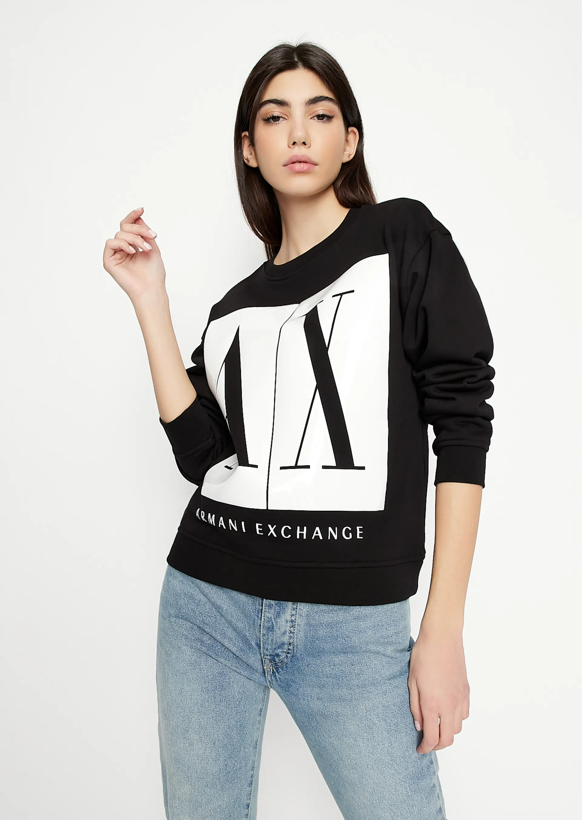 ARMANI EXCHANGE Icon logo crew neck sweatshirt