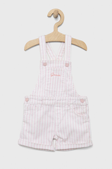 GUESS Striped Denim Shortalls